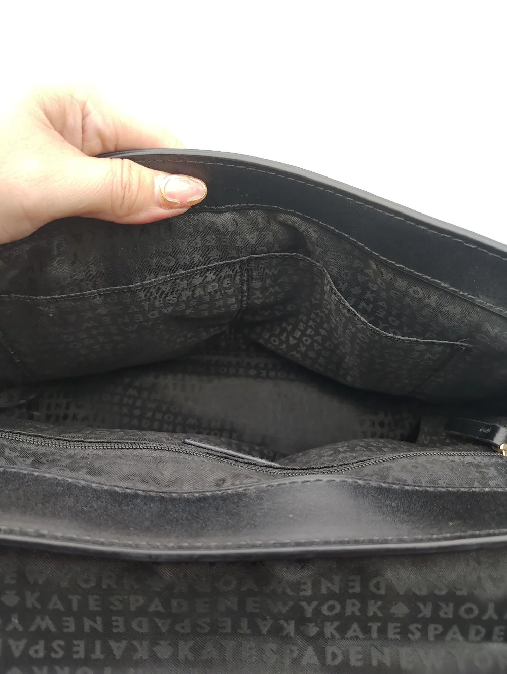 Kate Spade Pearl-Stud Embellished Leather Shoulder/Crossbody Bag In Black